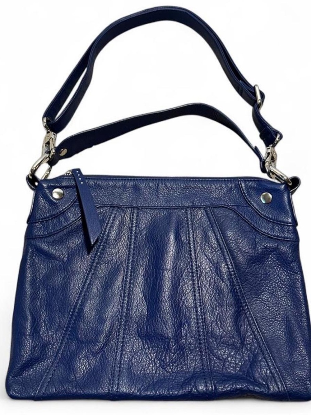 HOBO International Navy Leather Convertible Crossbody Shoulder Bag